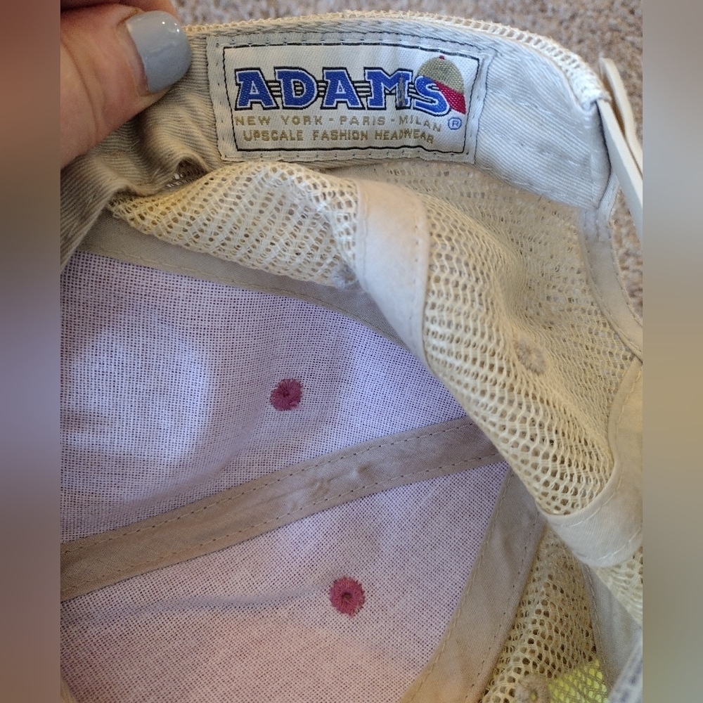 Adams Pink And Beige Mesh Trucker Hat - Picture 6 of 7